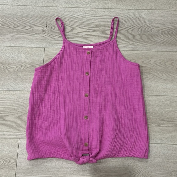 Bubble pink cotton tank top - Picture 4 of 10